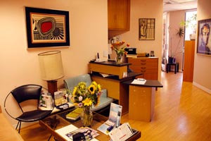 Dr. Swerdloff's office: waiting room and reception
